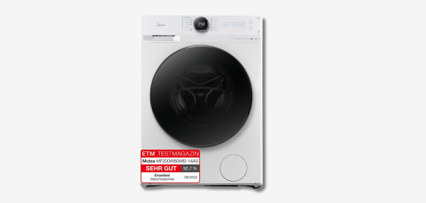Midea MF200W80WB für 330€ - kompakt, 8 kg Fassung, app-steuerbar