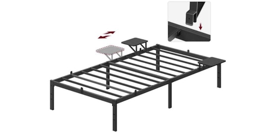 VASAGLE Doppelbettgestell für 39€ - aus Metall mit Aufbewahrungsregalen