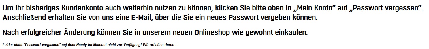 redcoon passwort vergessen