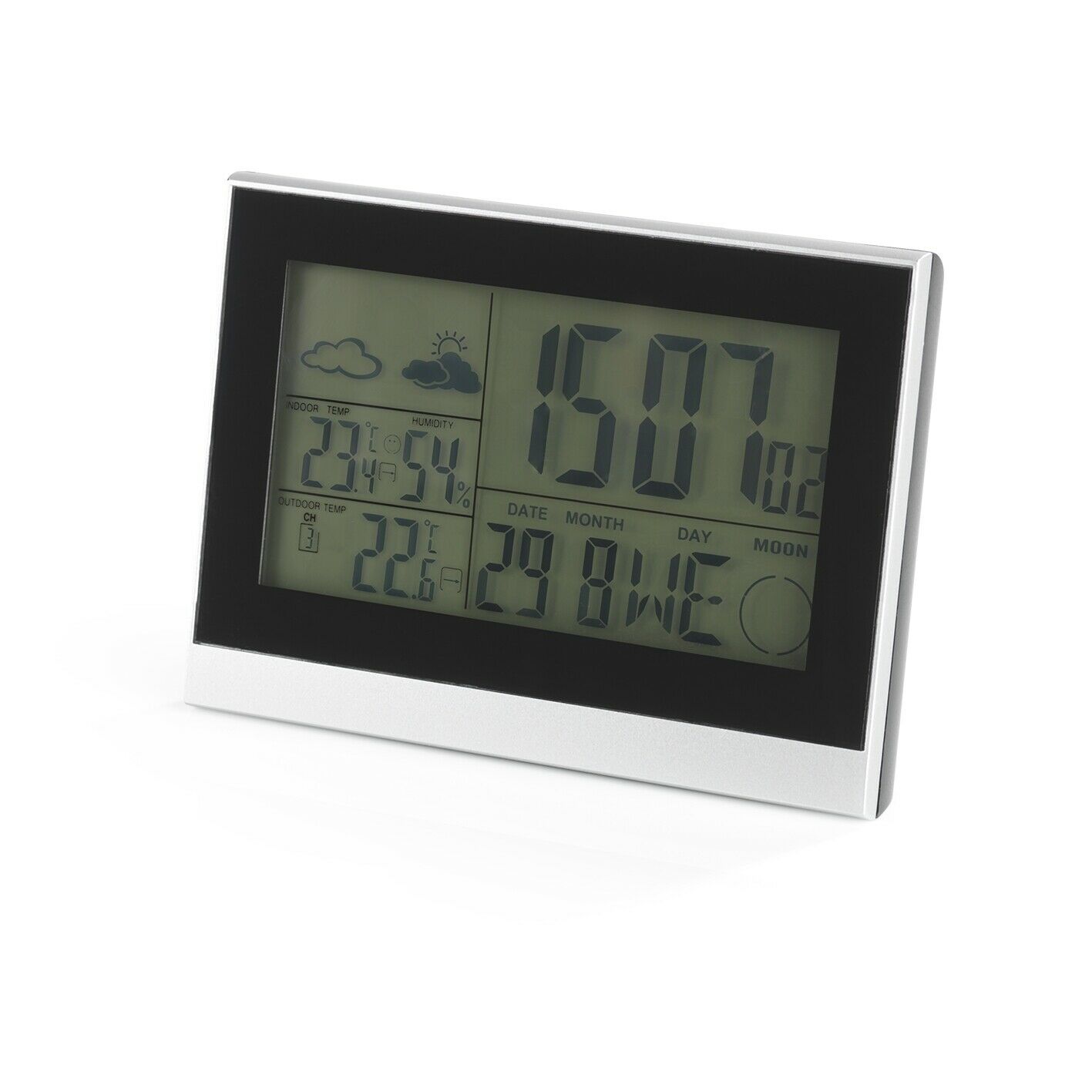 PRIMA GARDEN digitale Funkwetterstation Außensensor Thermometer Hygrometer Uhr