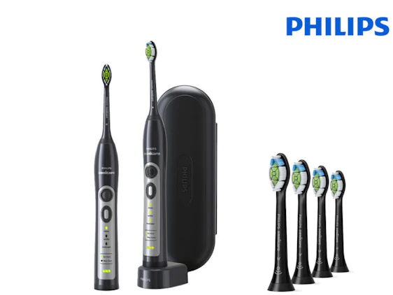 2x Philips Schallzahnbürste + Bürstenköpfe