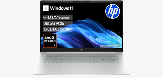 Großes Display für maximale Produktivität! 🖥️ HP OmniBook 3 17,2″ FHD Laptop für nur 710€ 🚀