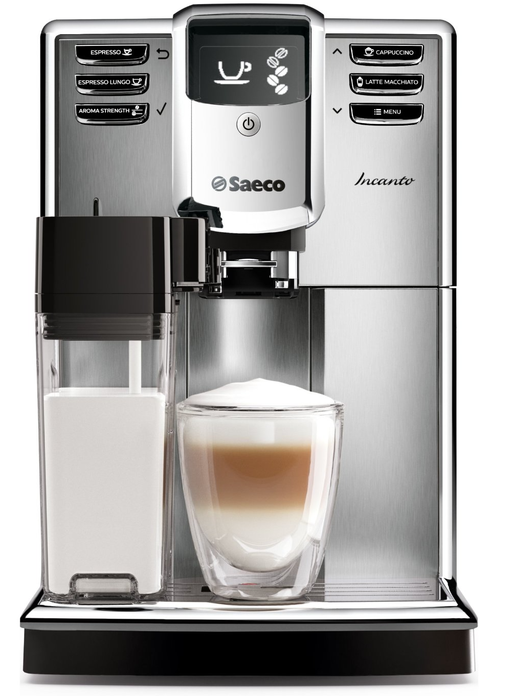 Saeco Incanto HD8917/01 für 444€ - Kaffeevollautomat mit verstellbarem Mahlwerk und Milchaufschäumer