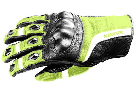 Nerve KQ12 Touring Handschuhe, Schwarz/Neongrün, 7