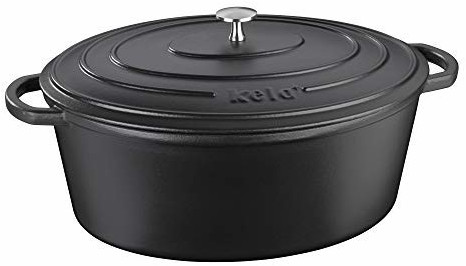 Kela Calido Bräter oval 36 x 29 cm schwarz 28% reduziert