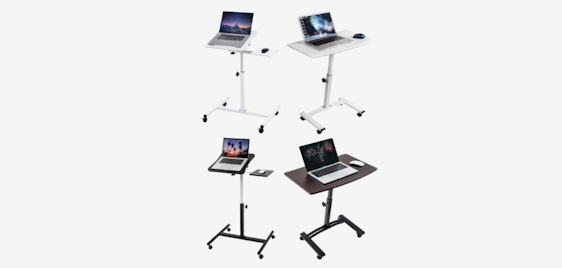 Tatkraft Laptop-Tische für 27€ - höhenverstellbar, 360° Räder, ergonomisches Design