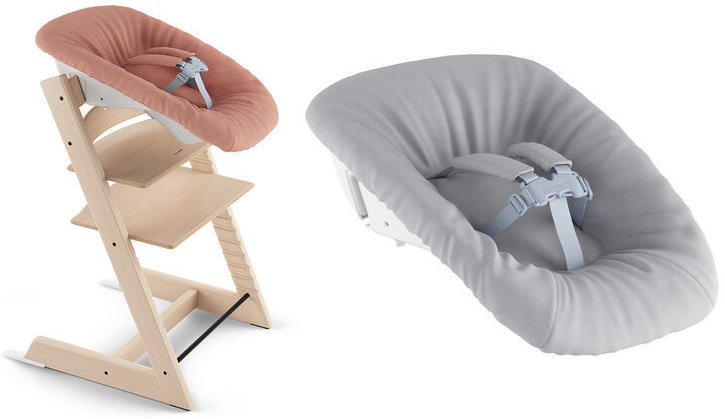 Stokke Tripp Trapp Newborn Set für 85€ – coral oder grau, mit Spielzeughalter