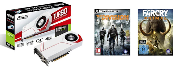 Asus GeForce GTX 970 für 289€ - mit Far Cry Primal und Tom Clancy's: The Division *UPDATE2*