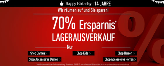 Lagerräumung bei Dress-For-Less – bis zu 70% reduziert + 10€ Gutschein *UPDATE*