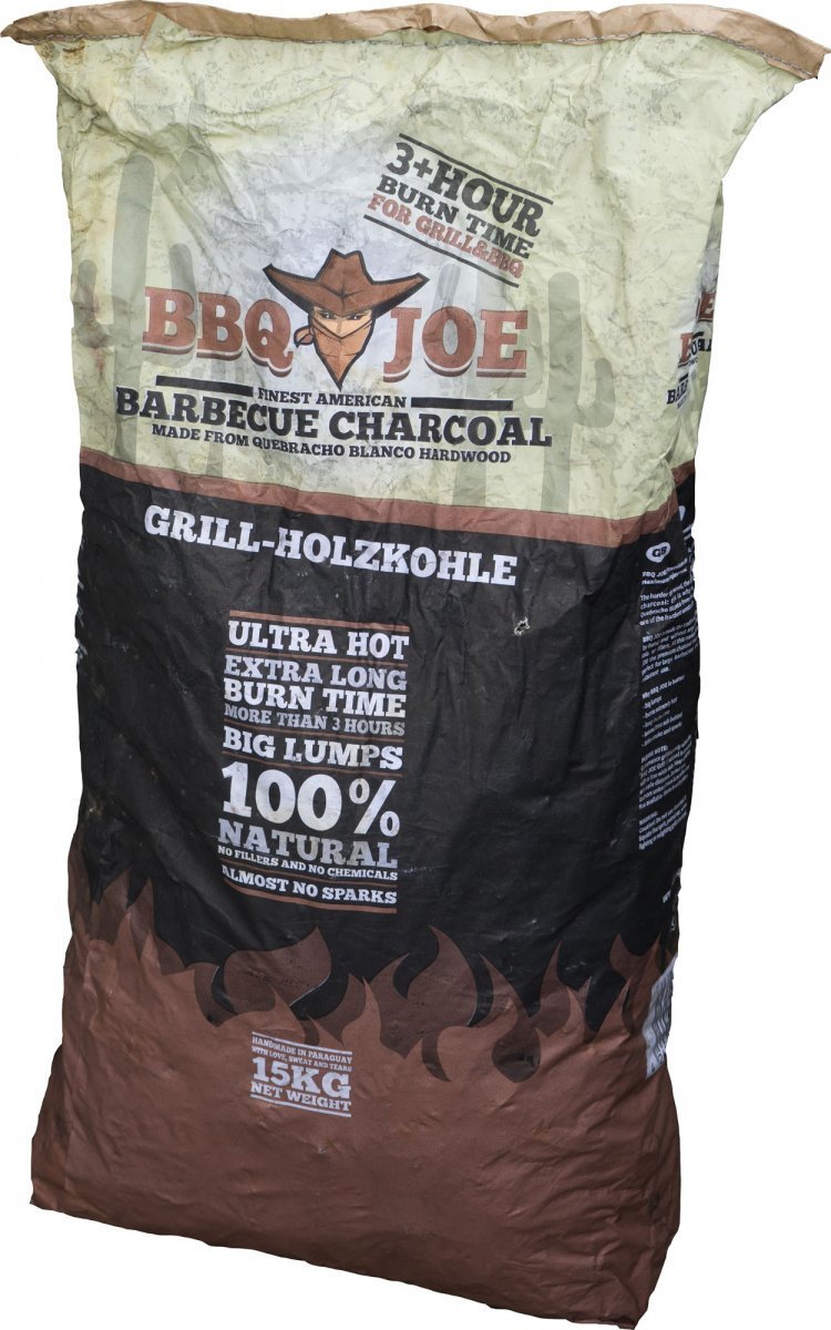 BBQ Joe Best American Quebracho Blanco Steakhouse für 18€ – 15kg Hartholz-Grillkohle