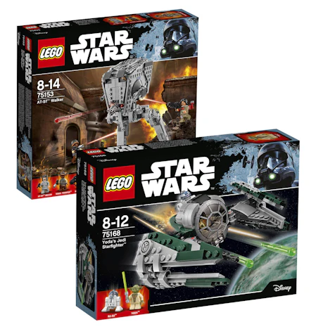 Lego-Bundle: Yoda's Jedi Starfighter 75168 + AT-ST Walker 75153 für 45€ - Bei Filial-Abholung