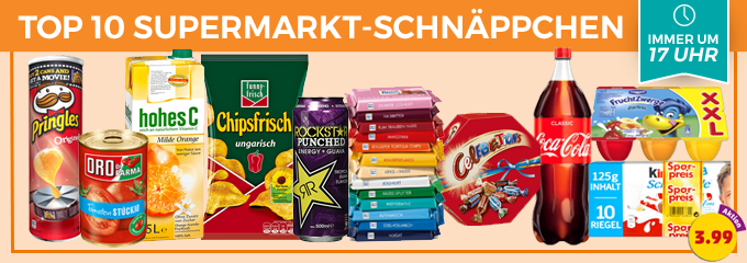 Top 10 Supermarkt Schnäppchen der KW 6 - z. B. funny-frisch oder Chio Chips für 0,99€