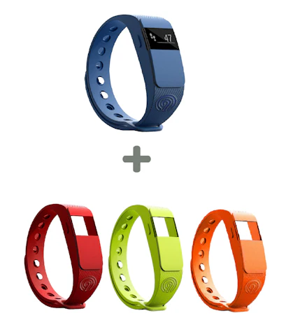 NINETEC F2 Fitnesstracker blau + 3x Ersatz Armband für 13,99 Euro