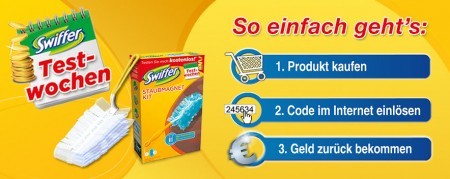 Gratis: Swiffer Staubmagnet komplett kostenlos bestellen dank Swiffer Testwochen Cashback Aktion – jetzt sogar mit Gewinn!
