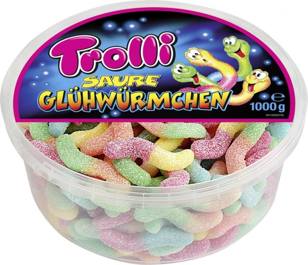 3x Trolli Gummibären saure Glühwürmchen 1000 g für nur 9,99 EUR inkl. Versand [3 KG]