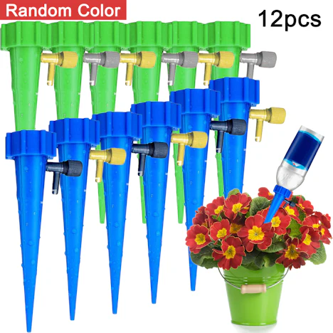 12 stücke Plant Waterer Selbstbewässerung Spikes System Einstellbare Wasserdurchfluss Tropfbewässerung Bewässerungsgerät Kits