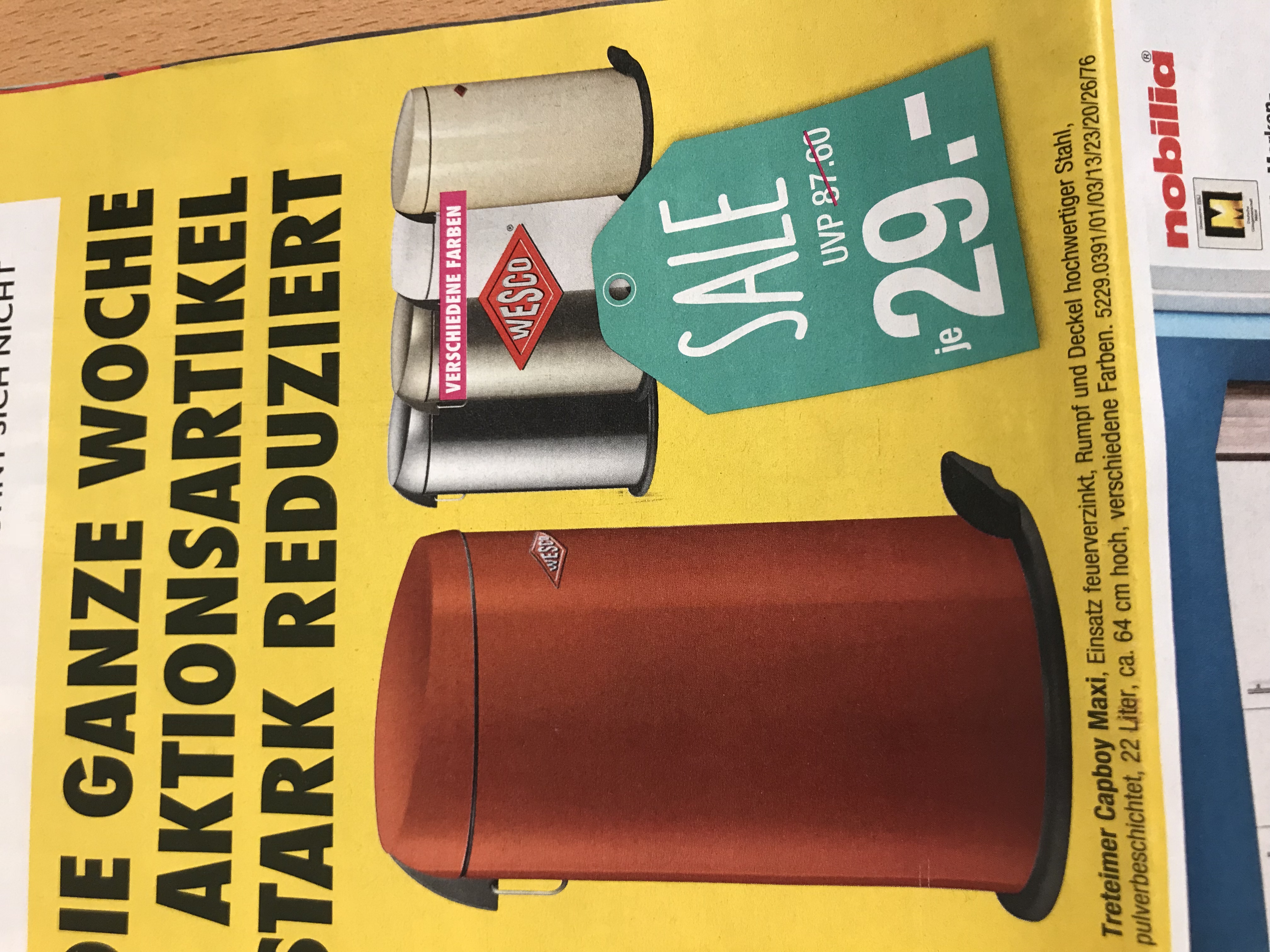 Tretabfalleimer Capboy Maxi 22l von Wesco