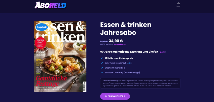 12 Monats-Abo "Essen &amp; Trinken" (12 Ausgaben) für 35€ 