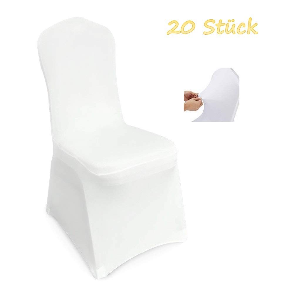 Stuhlhussen Weiß 20 Stück Stuhlhussen 40X20X25 cm Stuhlhusse Weiss Stuhlhusse Hochzeit Bankettstuhl