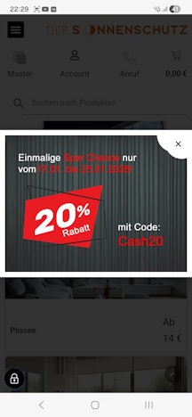 20% auf Sonnenschutz und Insektenschutz bei dersonnenschutz.de