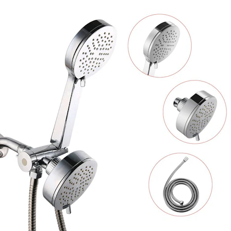Amazon - Handbrause 10 cm Duschkopf Hochdruck mit Edelstahl-Schlauch 11,49 Euro