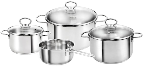 Kopf Merkur Kochtopfset 4-teilig für 50€ - induktionsherd- und spülmaschinengeeignet