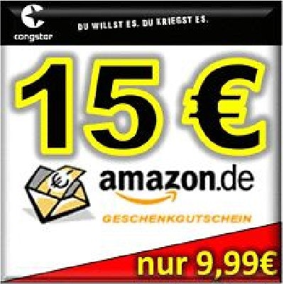 15€ Amazon Gutschein gratis bei congstar Prepaid