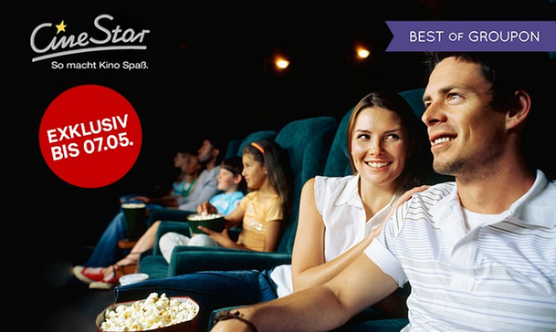 5x Cinestar-Gutschein für 31€ – Gültig bis November 2017
