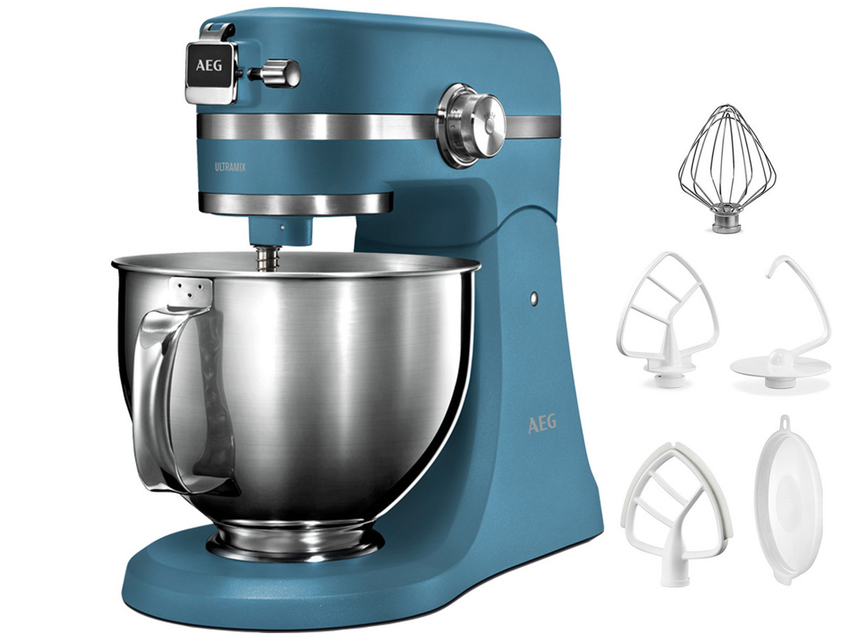 AEG UltraMix KM5560 für 208€ - Küchenmaschine mit 2 Rührschüsseln (4,8L &amp; 2,9L), 1.200 Watt