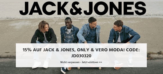 Jack&Jones, Vero Moda & Only Sale mit 15% Extra-Rabatt bei Jeans-Direct – ohne MBW