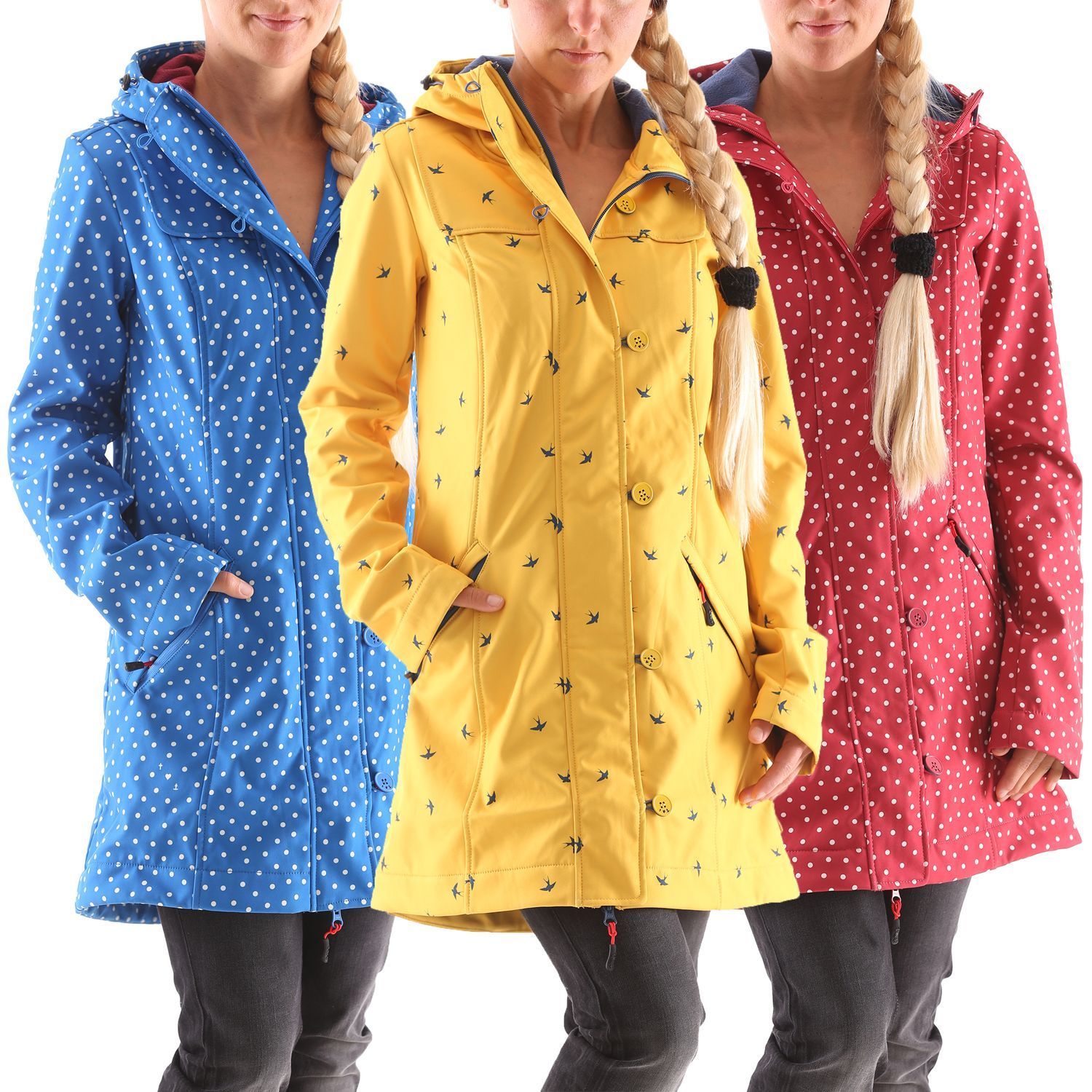 Blutsgeschwister Wild Weather Long Damen Softshell Mantel