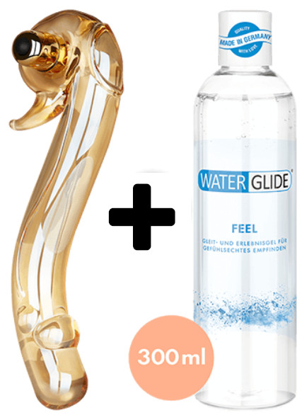 Nur heute! Geschwungener Glasvibrator inkl. 300 ml Gleitmittel bei Eis.de – ab 20€ MBW