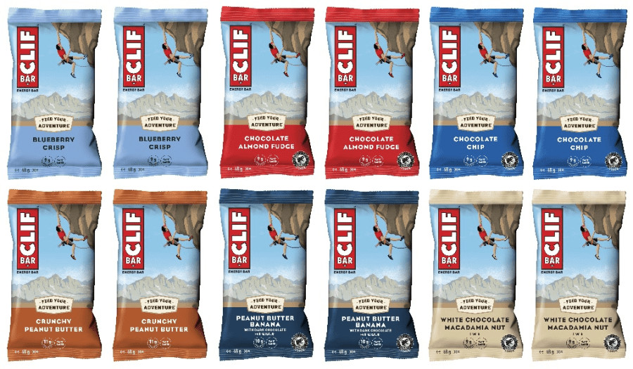 3x 12er Clif Bar Mixed Box für 46€ - je 12 Riegel á 68g I 6 Sorten I 1,27€ pro Riegel
