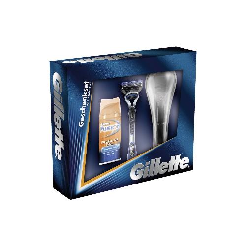 Gillette Fusion ProGlide Geschenkset (Rasierer, Reiseetui, GRATIS ProGlide Mini-Gel), 1er Pack (1 x 1 Set)