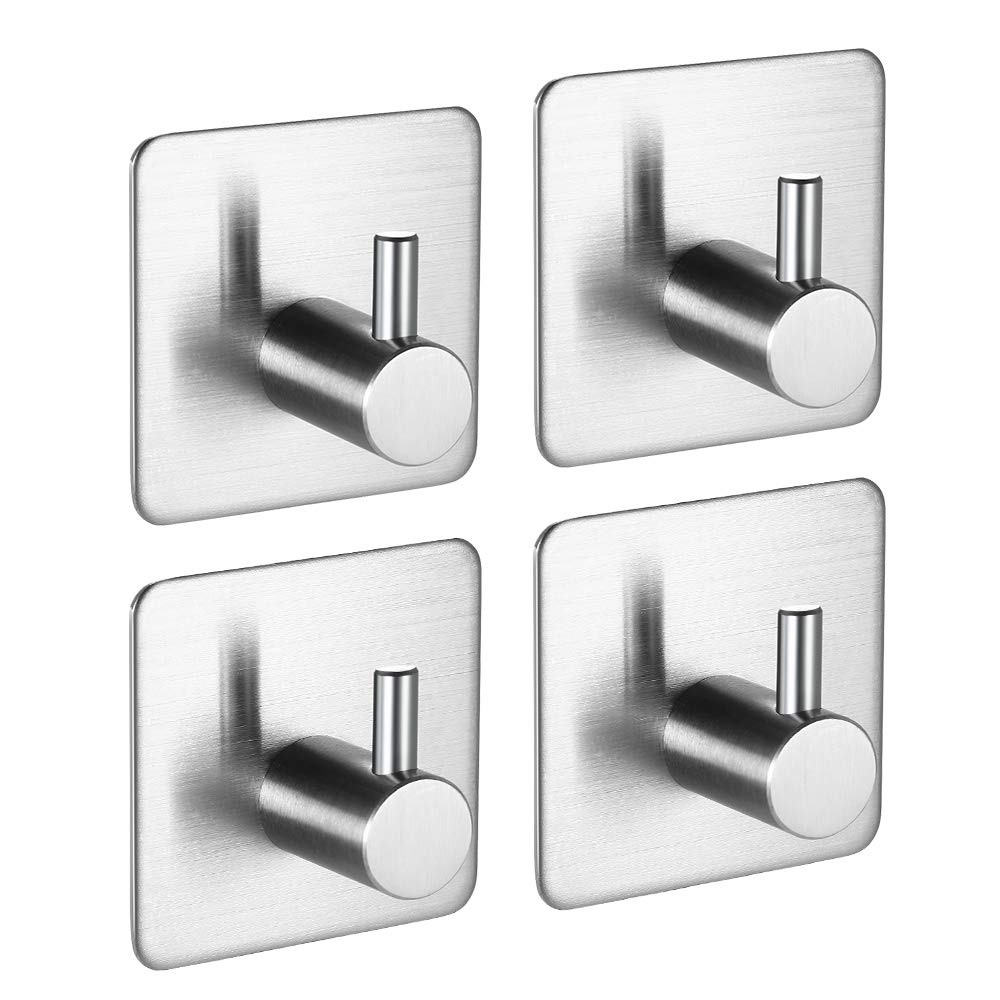 Haken selbstklebend - 8KG, Rostfrei im 4er Pack