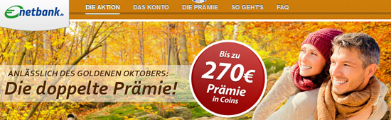 netbank Girokonto mit 250€ Prämie in Coins