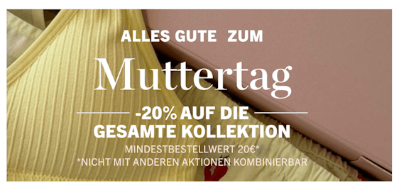 Muttertag! 🤩 20% auf alles bei Hunkemöller - z.B.: Half Vorgeformter Cup Bügel-BH für 33,59€ 🔥