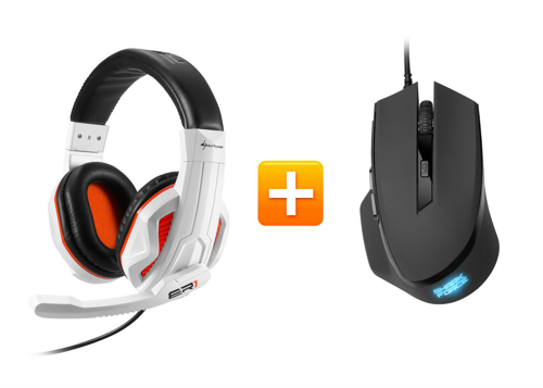 Sharkoon Rush ER1 - Gaming Stereo Headset + Sharkoon SHARK Force Gaming Maus