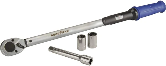 Saturn Tagesdeal! ⏰ Goodyear 75522 für 39€ - Drehmomentschlüssel mit Sperrfunktion, inkl. Verlängerung & Stecknüsse, 42 - 210 Nm