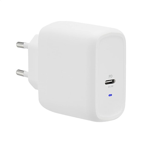 Amazon Basics USB-C-Wandladegerät für 16€ - mit 1 Port, 65 W, GaN, in Weiß (Prime)