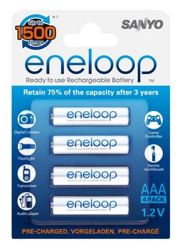 Sanyo Eneloop HR-4UTGB Micro AAA Akku (750mAh, 8-er Pack) für 11€ *UPDATE*