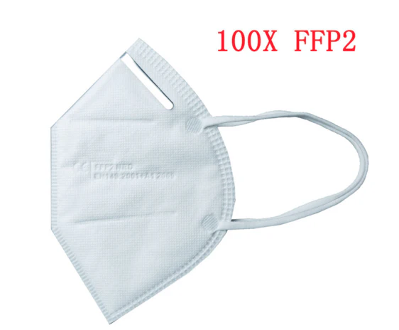 100x FFP2 Atemschutzmasken Mundschutz Maske Schutzmaske Gesichtsmaske Masken EN149:2001