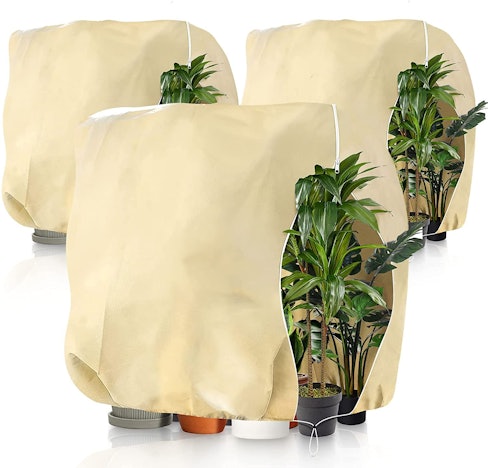3 Stück Winterschutz für Pflanzen mit Reißverschluss Zugband 200 x 240cm