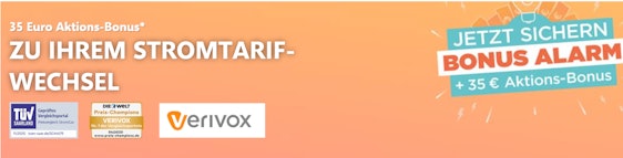 Letzte Chance! Bonus-Alarm bei Verivox 🤑 - 35€ Aktions-Bonus für euren Strom- & Gasabschluss ⚡