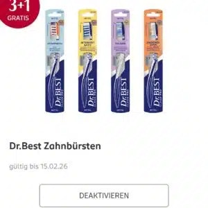 Rossmann: 3+1 bei Dr. Best Zahnbürsten