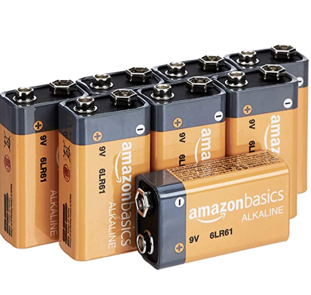 Amazon Basics Everyday Alkalibatterien, 9 V, 8 Stück (SparAbo für 5€ möglich)