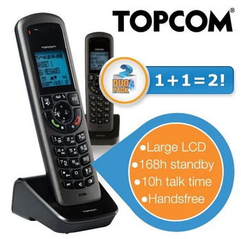 TE5851 Topcom DECT-Telefone für 26€ - 2 Schnurlostelefone mit Freisprechfunktion