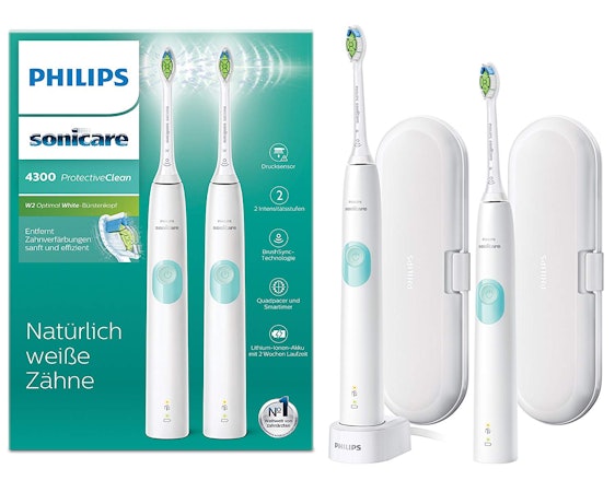 Philips Sonicare ProtectiveClean 4300 elektrische Zahnbürste HX6807/35 (2 Pack)