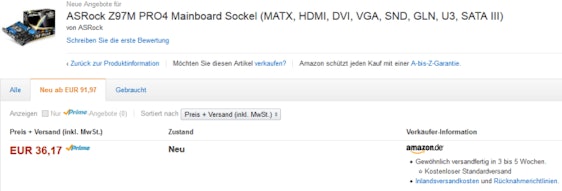 Preisfehler? ASRock Z97M PRO4 Mainboard für 36€ (statt 88€) - mittelmäßig ausgestattetes Mainboard mit 1150 Sockel *UPDATE*