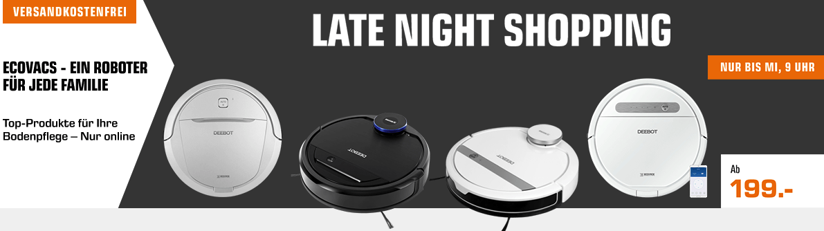 Late Night Shopping bei Saturn: Ecovacs Deals - z.B. Ecovacs Deebot M81 Pro für 199€